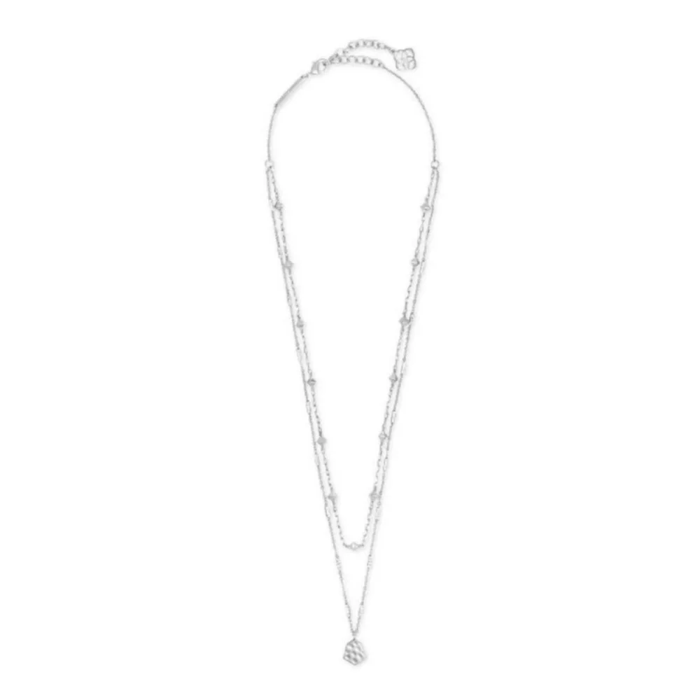 Kendra Scott bright Silver clove Layered Necklace - Picture 6 of 6
